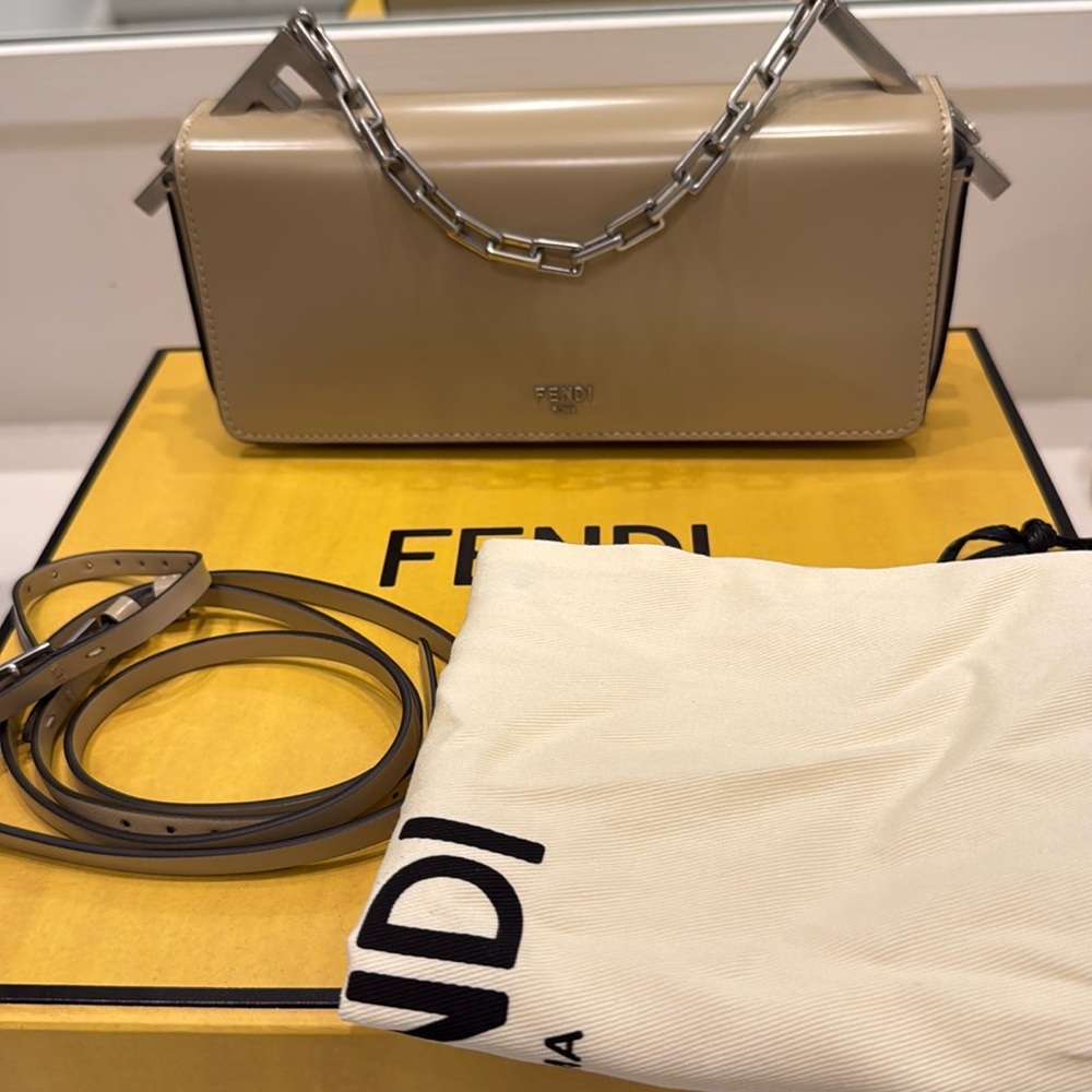 Patent leather Fendi clutch